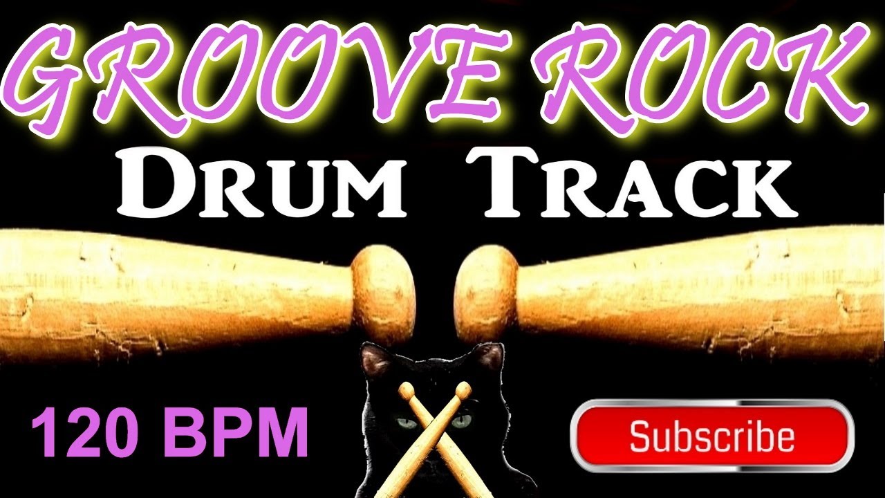 Groove Rock Drum Track, 120 BPM, Instrumental Drum Beat for Bass Guitar Backing Tracks Beat 🥁 561