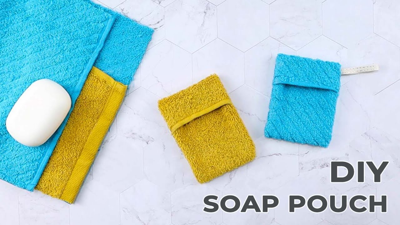 DIY Soap Pouch Out of Wash Cloth // Soap Saver Pouch Tutorial