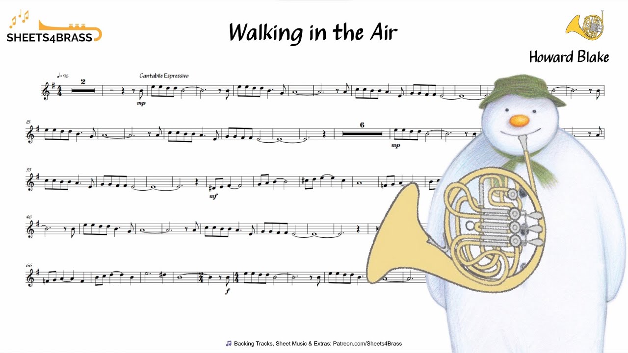 Walking in the Air | French Horn Solo with Sheet Music and Play Along