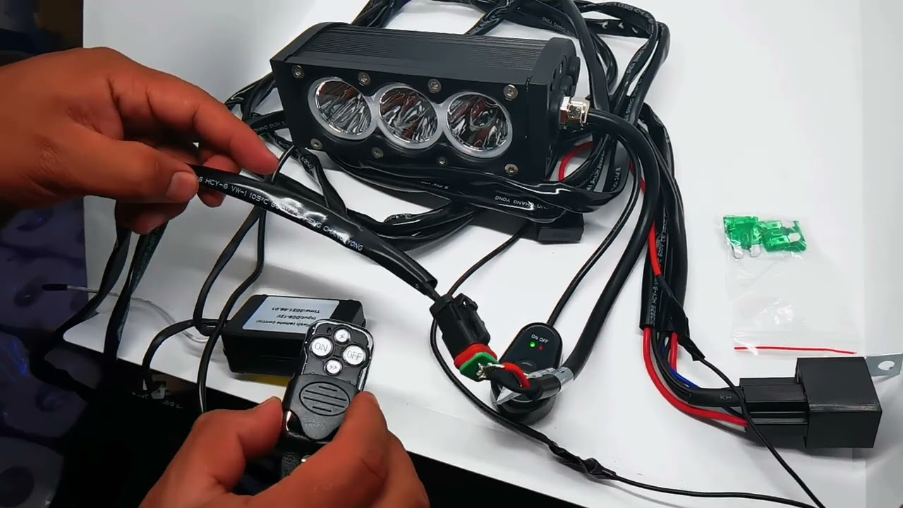 arnes 3 m con control inalambrico para instalacion de barra larga