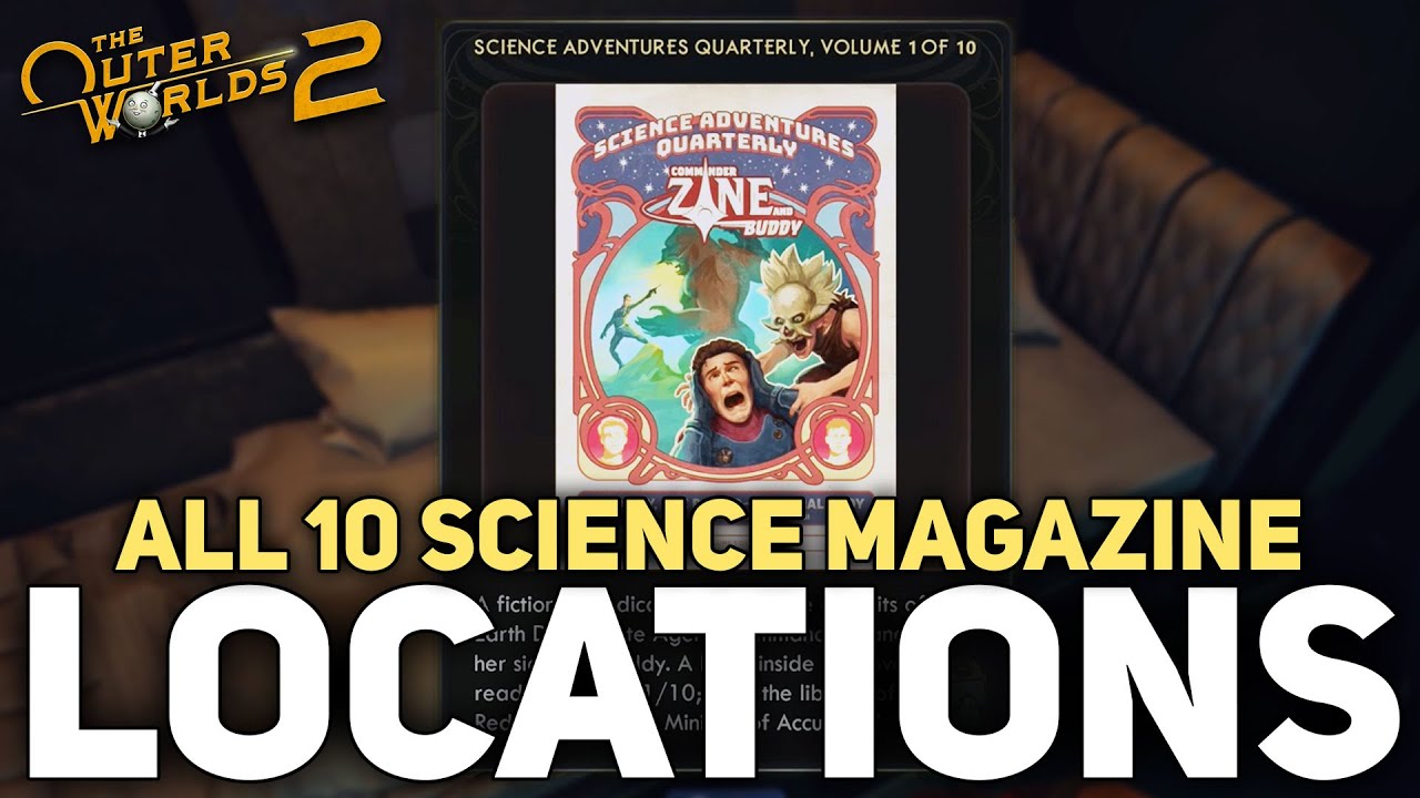 The Outer Worlds 2 - How To Get All 10 Science Adventure Quarterly Comics