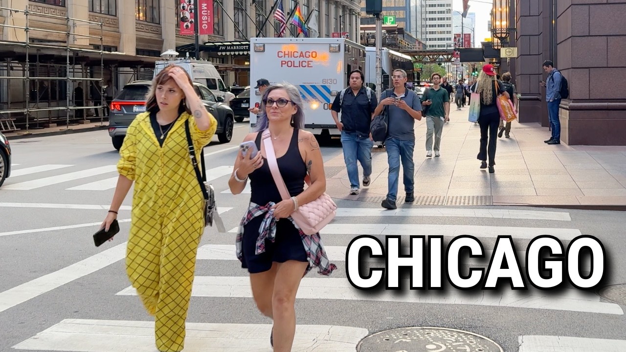 Summer in Chicago 😎 Downtown Walking Tour on Wednesday | June 25, 2025 | 4k 60fps City Sounds