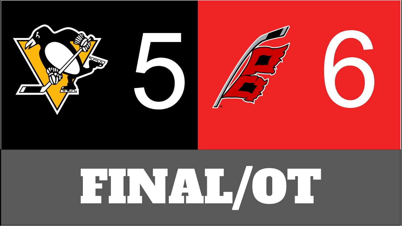 PENGUINS RAPID REACTION: Carolina 6, Pittsburgh 5 (OT) - March 18, 2026