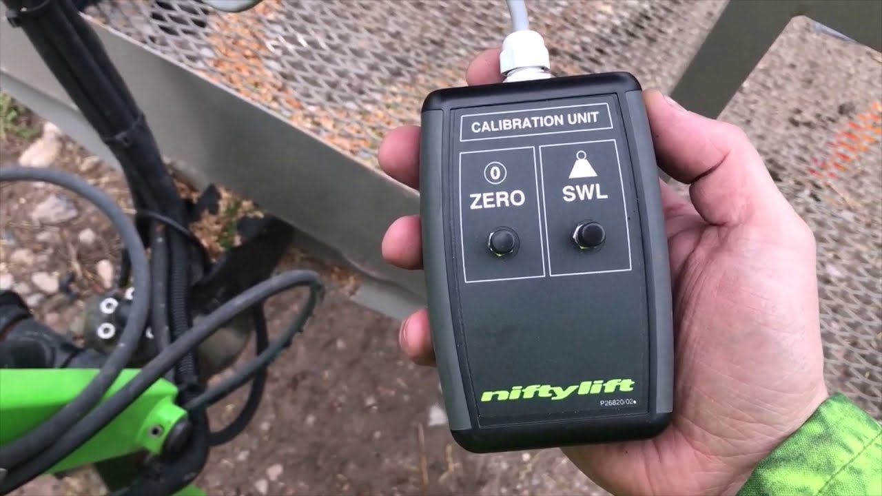 Niftylift overload fault cage weigh calibration and test