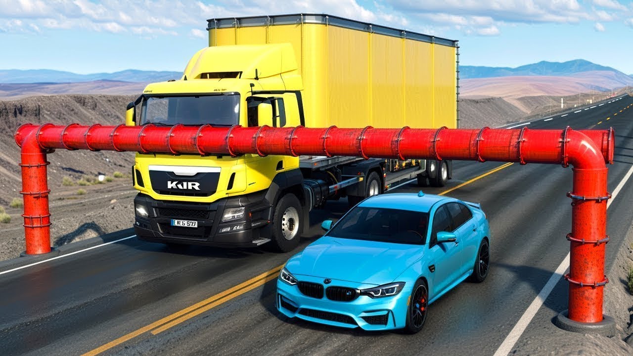 Cars vs Low Pipeline Realistic Crash | ARK Games | BeamNG Drive