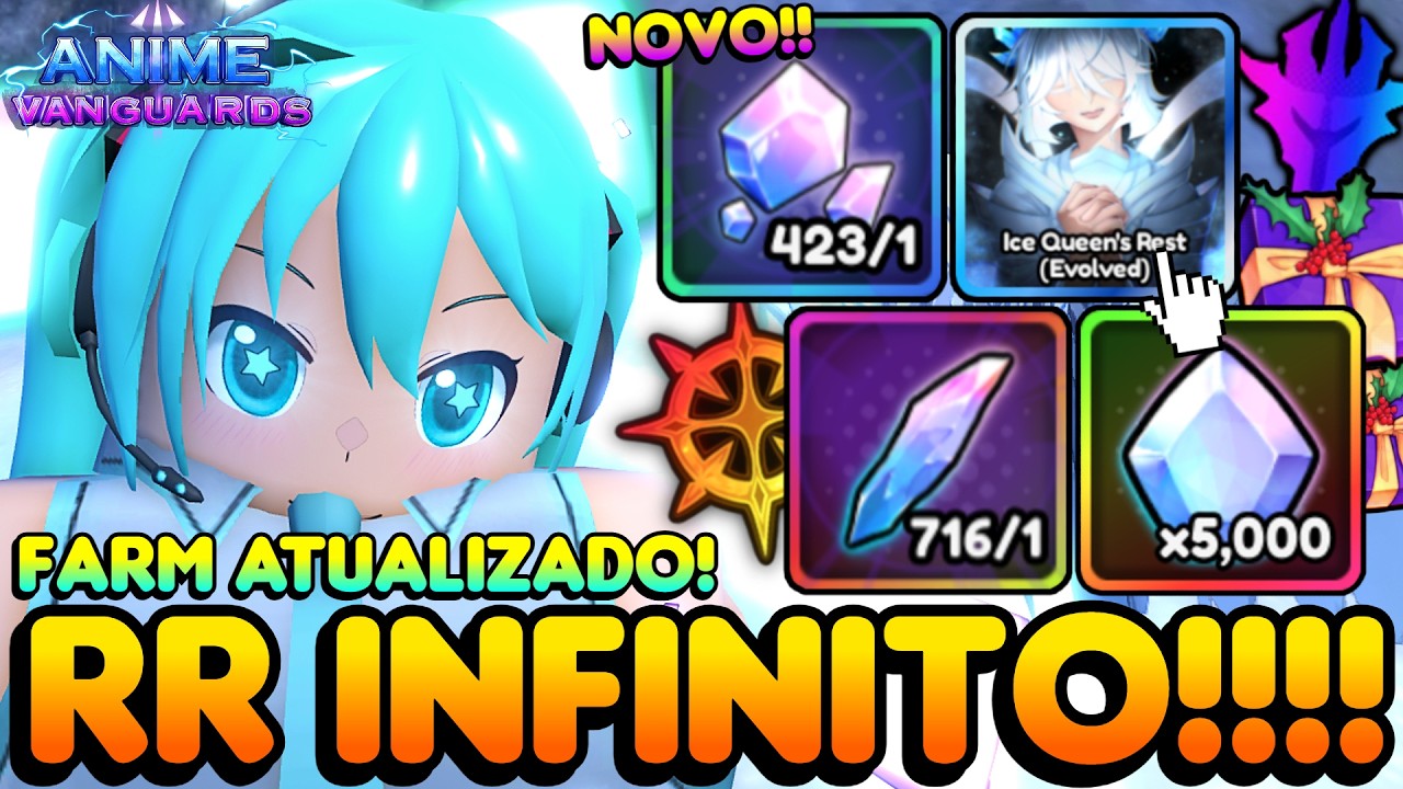 FARMAR NUNCA FOI TÃO EZ!! GUIA DE FARM ATUALIZADO NO ANIME VANGUARDS (REROLL, SHARD, +)!