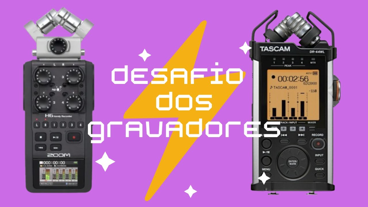 #Desafiolocução #locutores Desafio Gravadores ZOOM H6 Vs TASCAM DR44WL