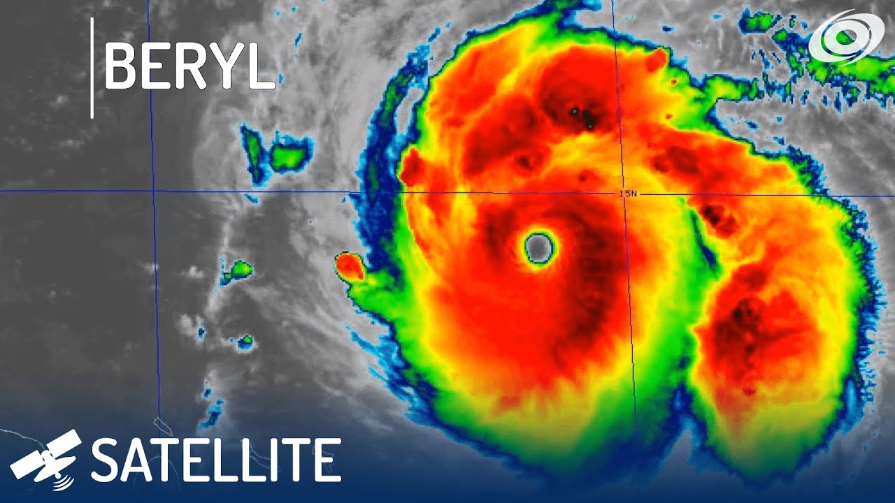 Hurricane Beryl - Storm-scale infrared satellite views