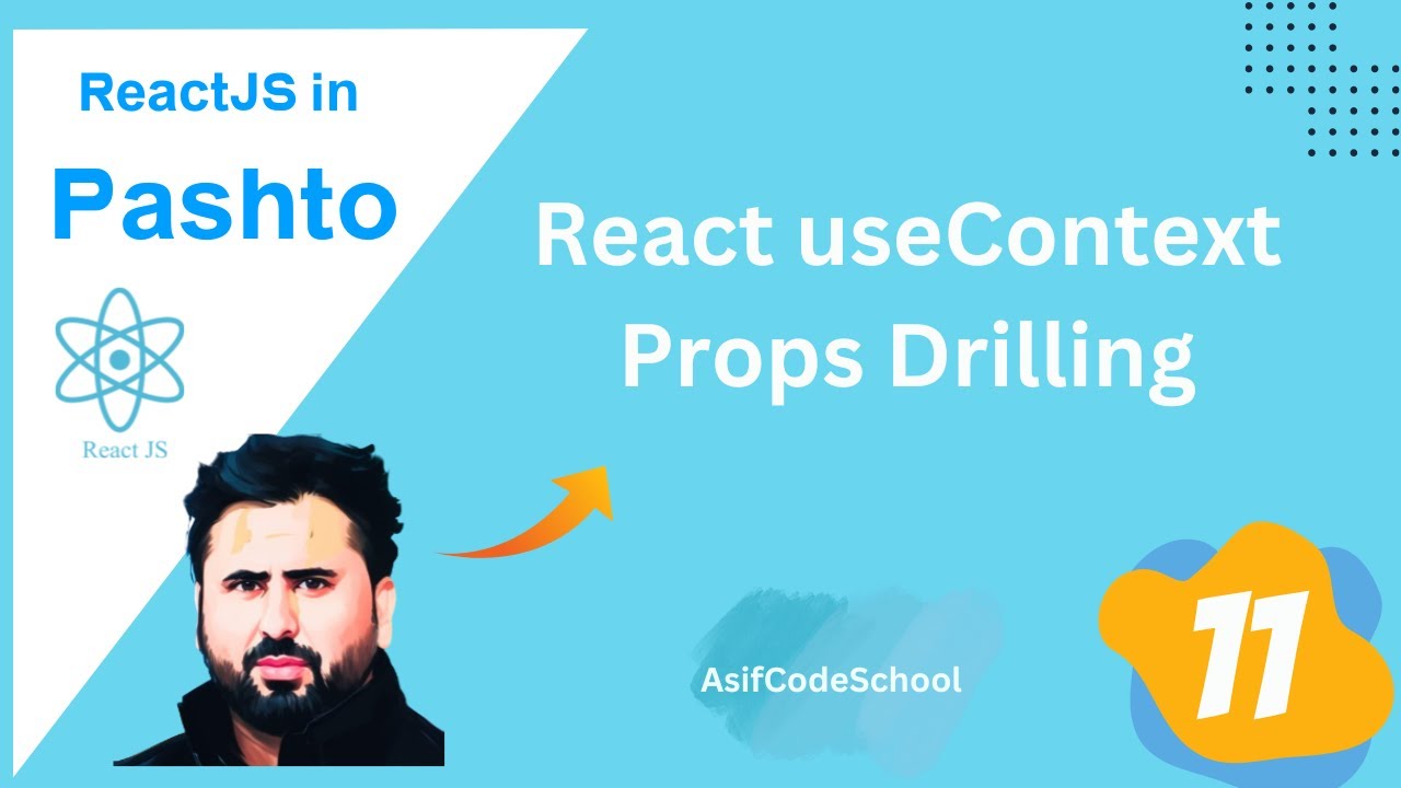 11 React useContext | props drilling | tutorail in pashto