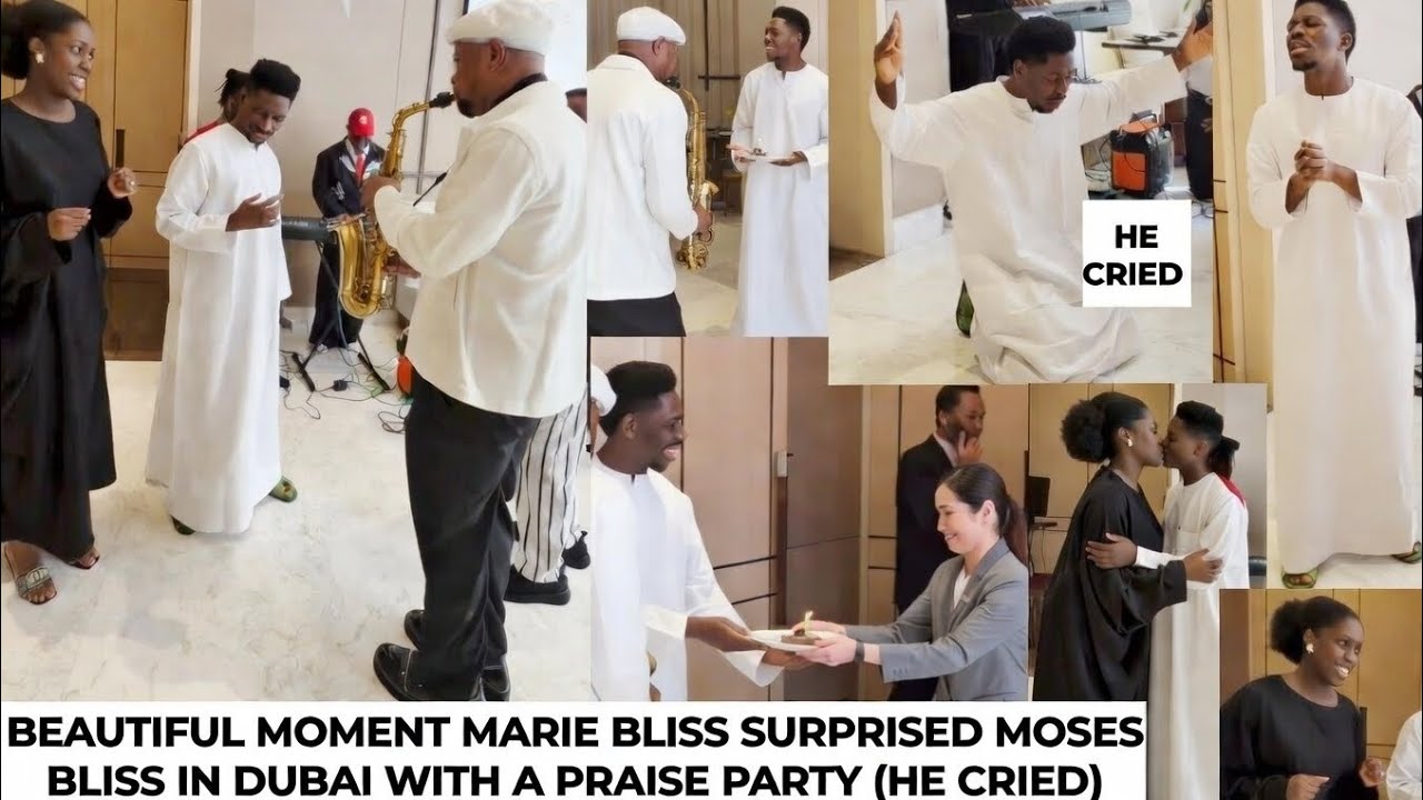 Full video of Moses Bliss big 31st birthday surprise in Dubai organize by his wife