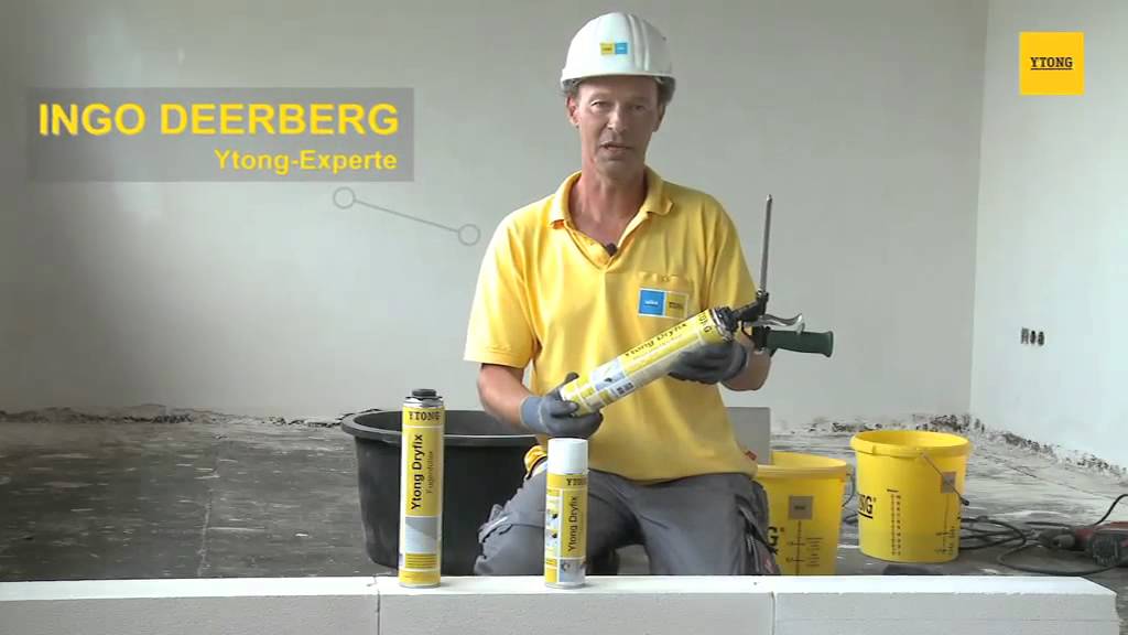 Ytong Porenbeton - Verarbeitung Innenwand mit D&uuml;nnbettm&ouml;rtel und Dryfix