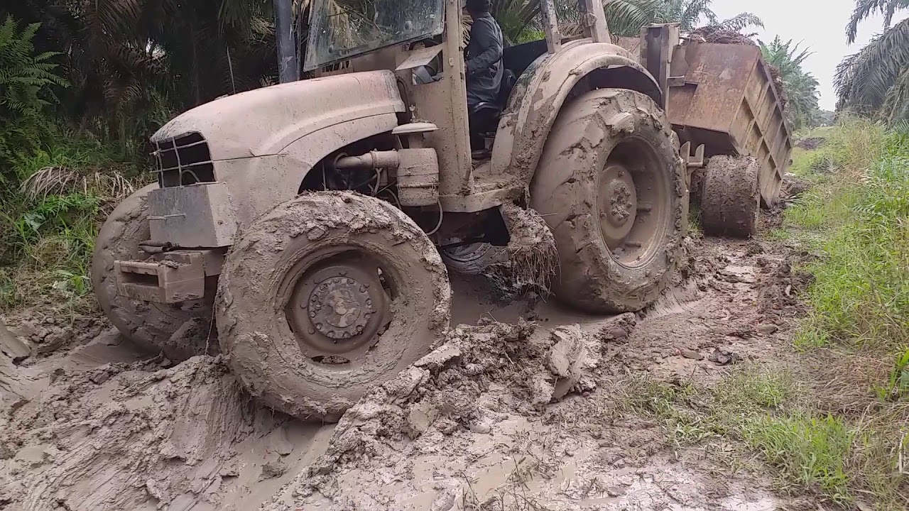 Traktor angkut buah sawit