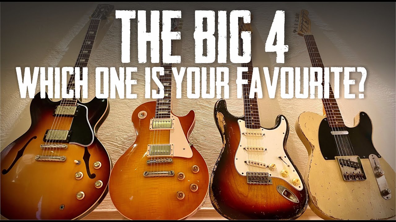 LES PAUL против ES 335 против STRATOCASTER против TELECASTER | The BIG 4 All In One Guitar-Solo