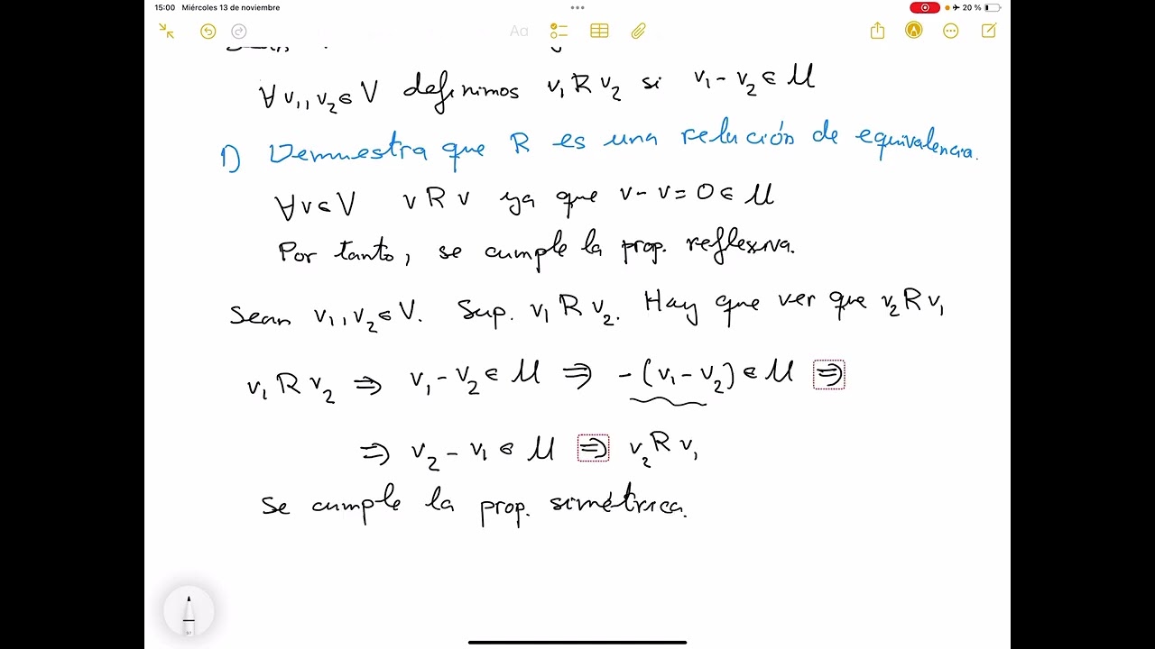 Definiendo el espacio vectorial cociente I