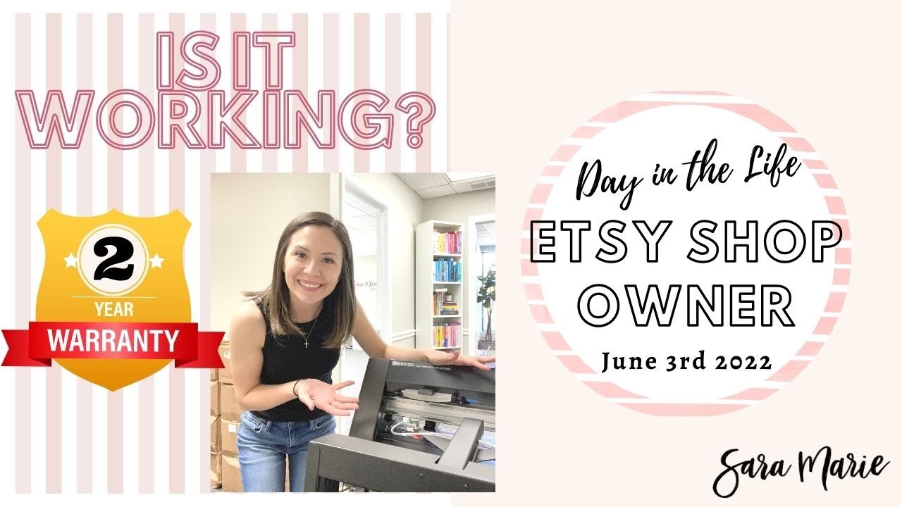 Is It Working?! | Graphtec F Mark 2 | Warranty Repair Process | Day in the Life Etsy Sticker Shop