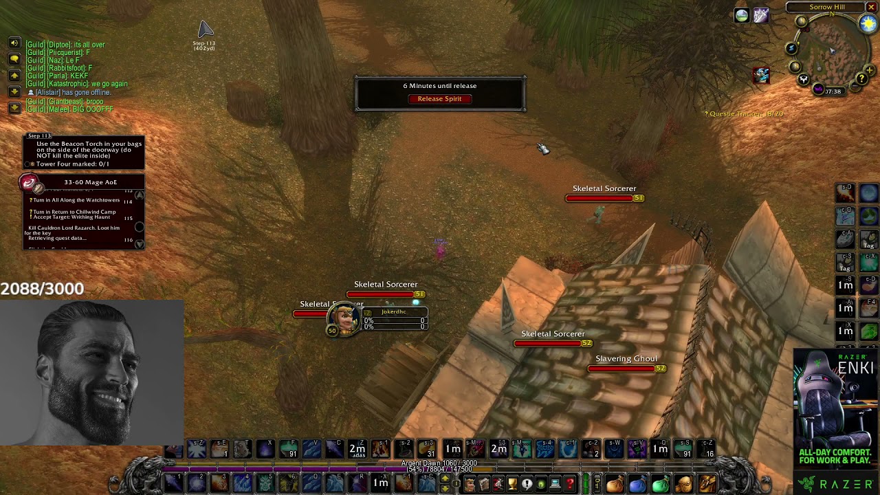 JokerD dies in classic hardcore speedrun at level 50 (JokerdTV)