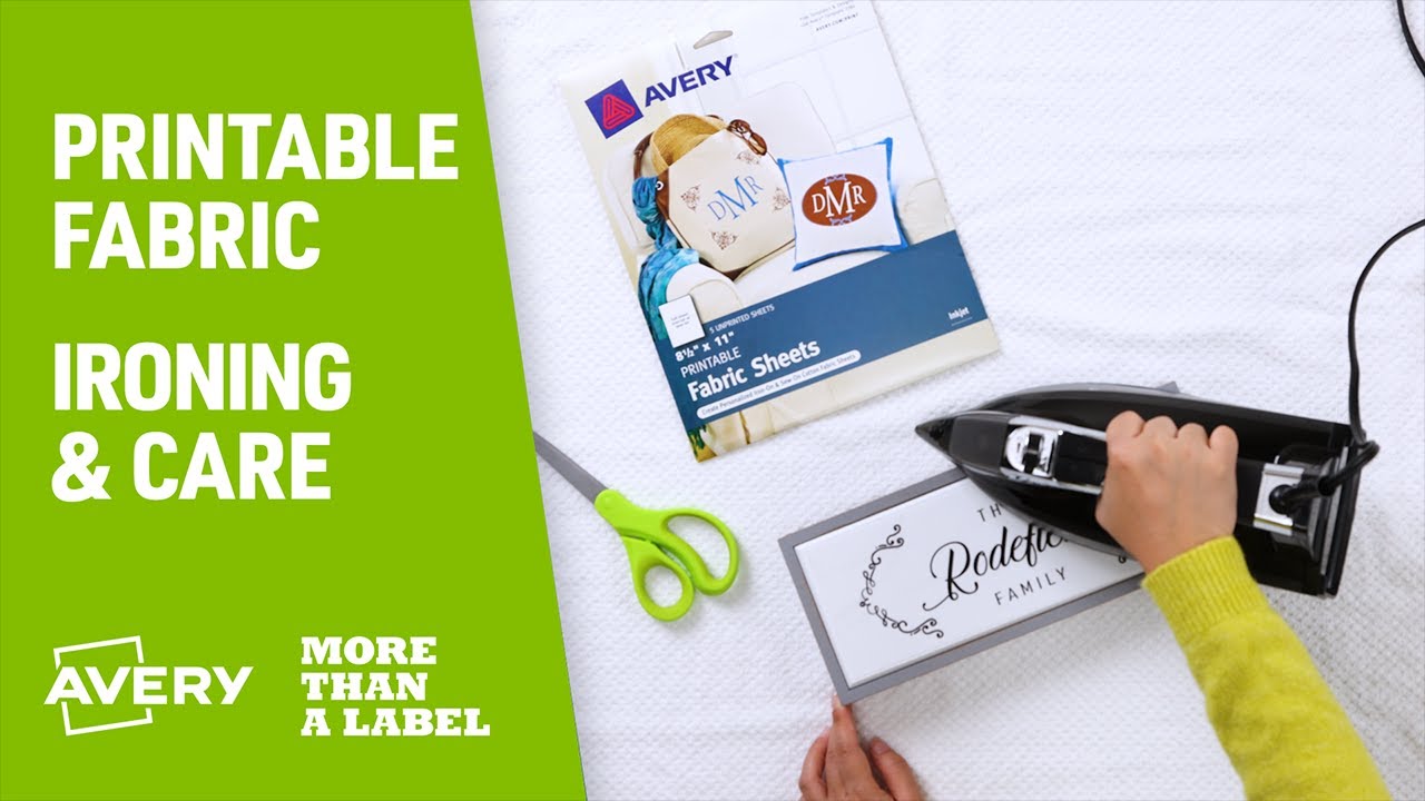 How to Iron-On Avery Printable Fabric Sheets