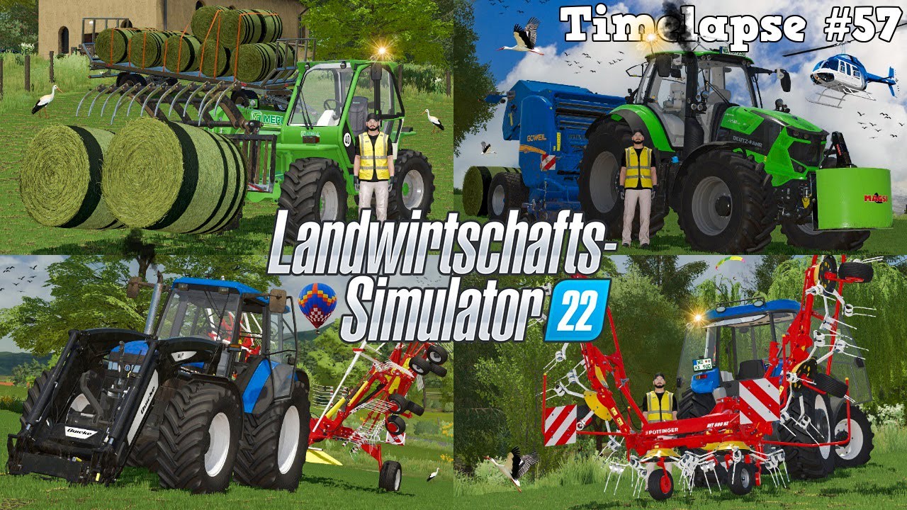 BALLEN BERGEN mit NEUEM MERLO! 💪🚜💨 1. HEUSCHNITT PRESSEN mit @TheCamPeRYT! 🌿| [LS22] - Timelapse #57