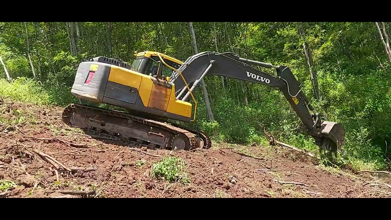 Escavadeira hidr&aacute;ulica, Limpeza de pasto(destoca) #volvo