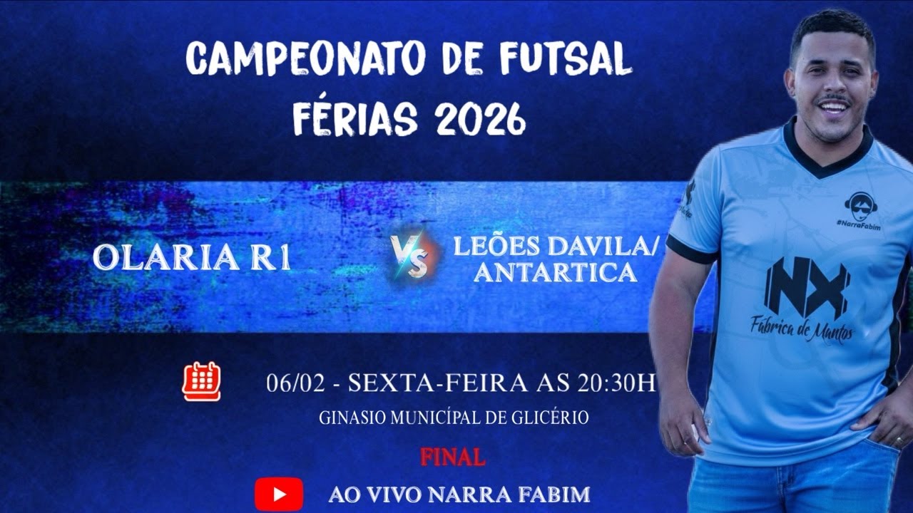 CAMPEONATO DE FUTSAL FÉRIAS - AO VIVO E COM IMAGENS 🏆 FINAL🏆 OLARIA R1 X LEÕES DA VILA/ ANTARTICA