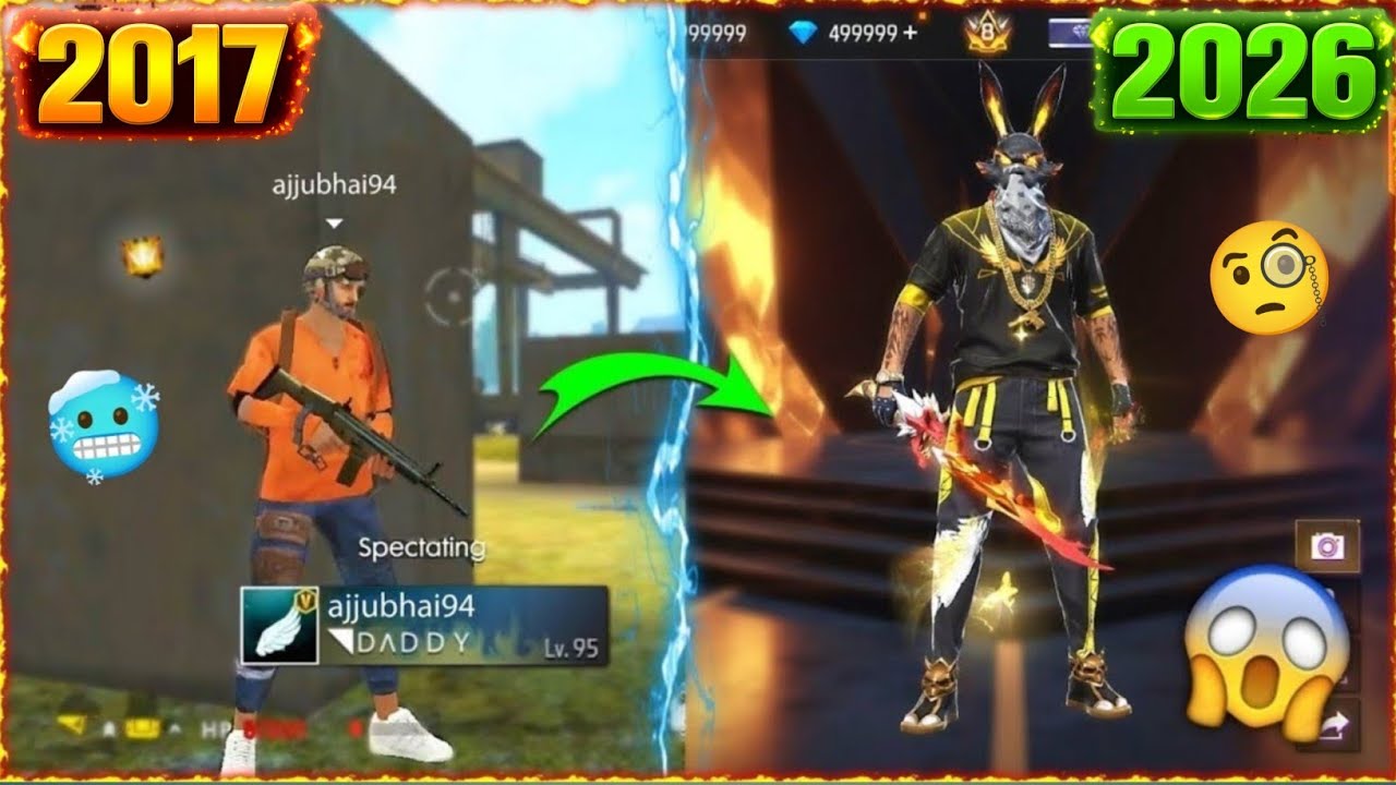 🥶2017 OLD Free Fire Player Id Search In 2026😱 ||LVL=100 || OLD Elite Pass 💓And Bundle 🏷️||