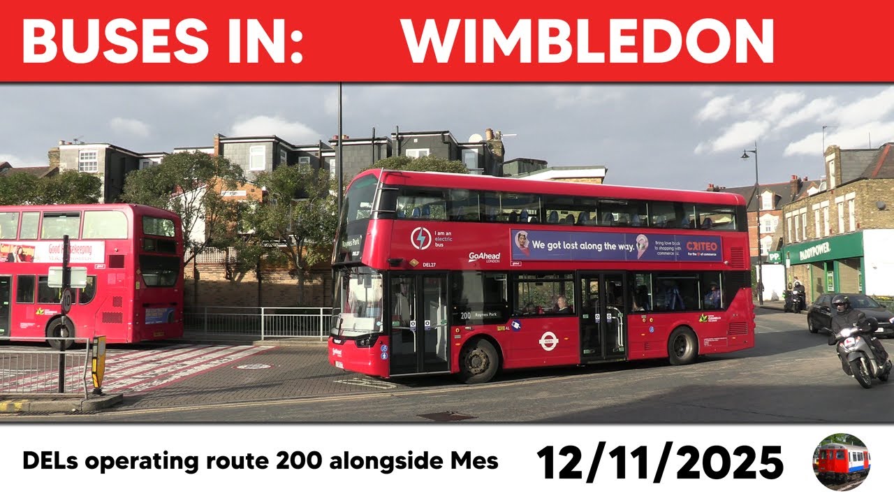 London buses in Wimbledon 12/11/2025