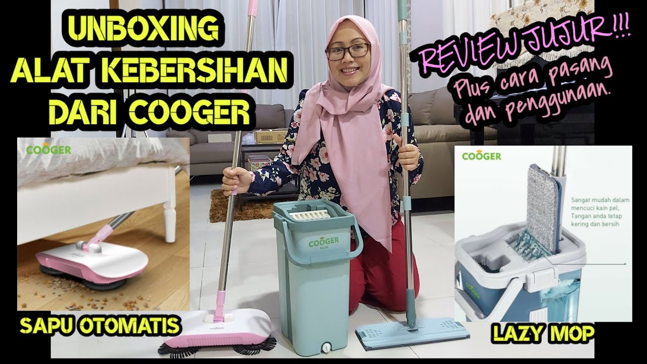 REVIEW JUJUR, Lazy Mop & Sapu Otomatis dari Cooger | UNBOXING Sapu dan Pel Cooger