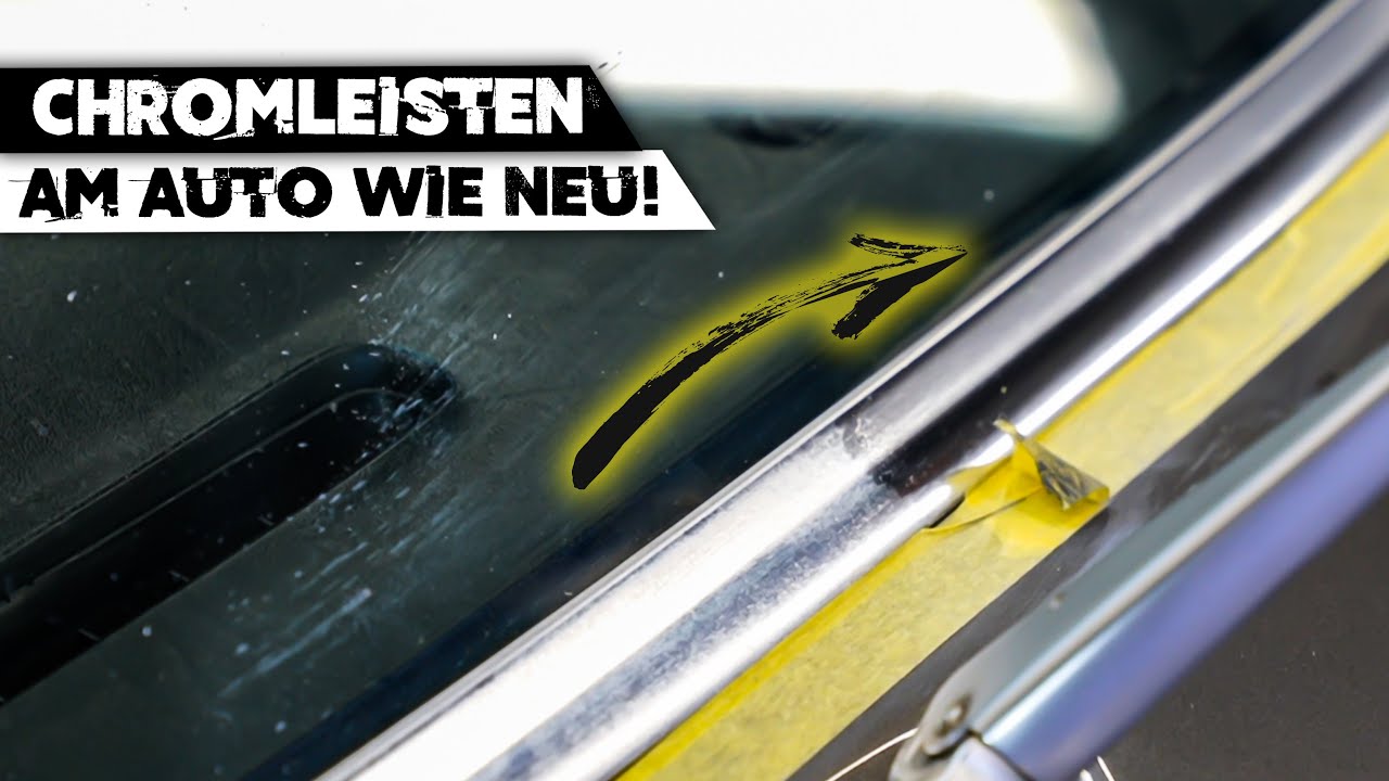 Chromleisten REANIMIEREN am 560 SL – Vorher/Nachher