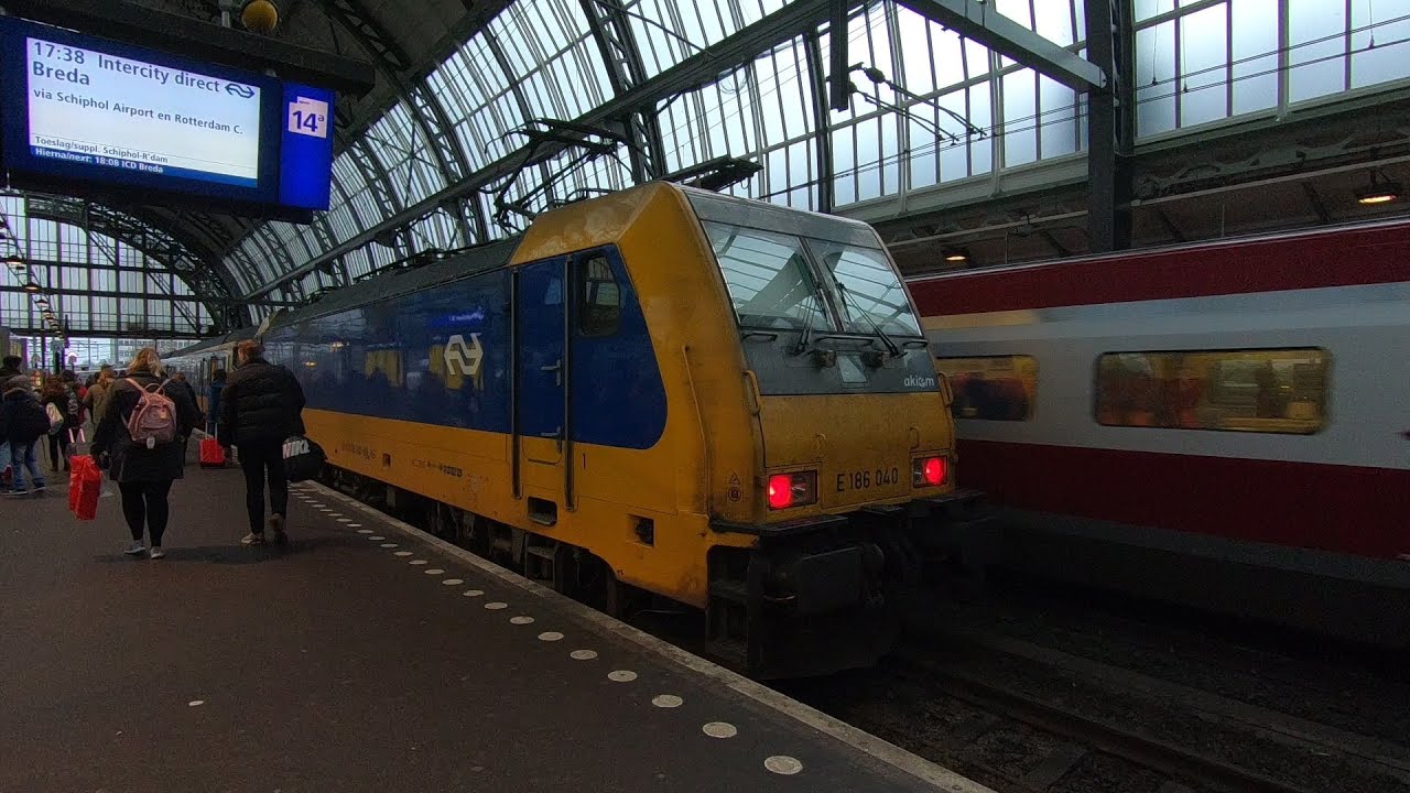 Full Train Journey: NS Intercity Direct Amsterdam Centraal to Schiphol Airport