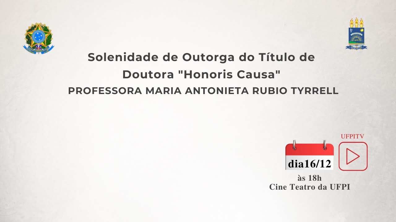 Solenidade de Outorga do Título de Doutora 