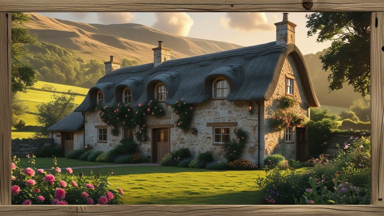 English Farmhouse - TV Art - 4K - Screensaver - Wallpaper - Frame Art- Farm