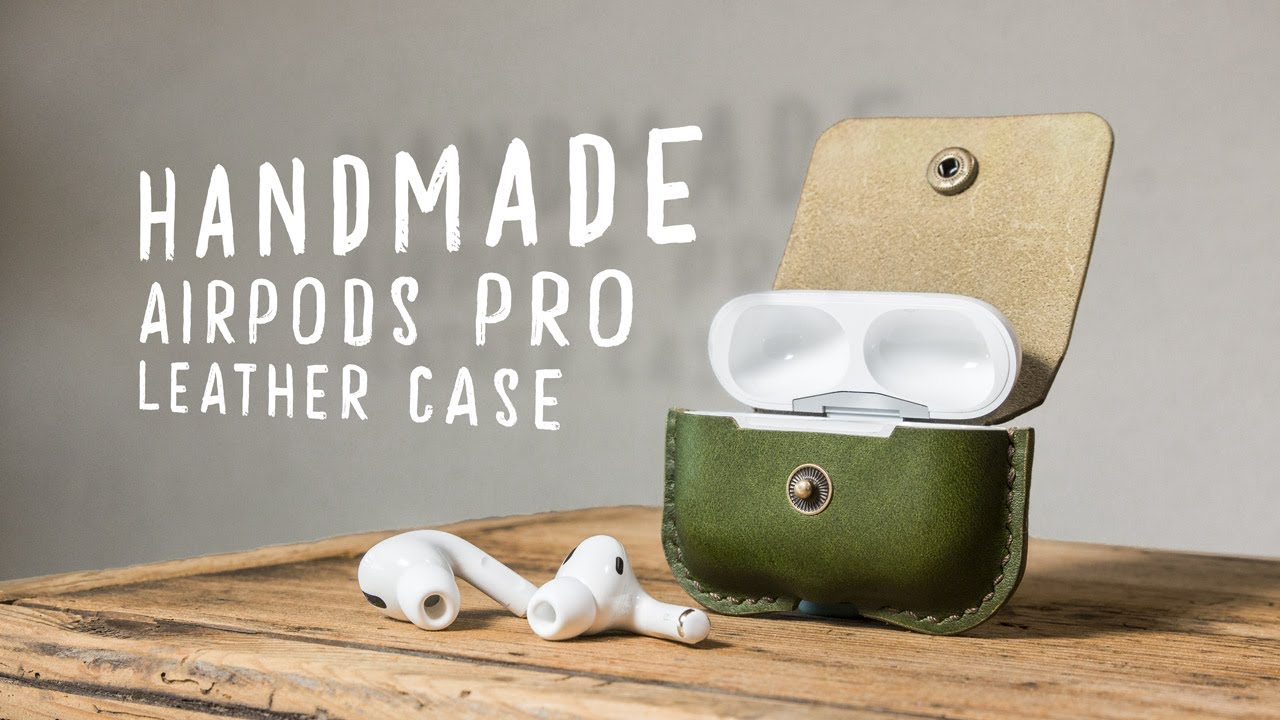 How to make an AIRPODS PRO LEATHER CASE (free pattern) || ASMR