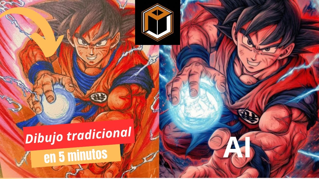 Goku de IA lo traspaso a dibujo tradicional ✍️🔥