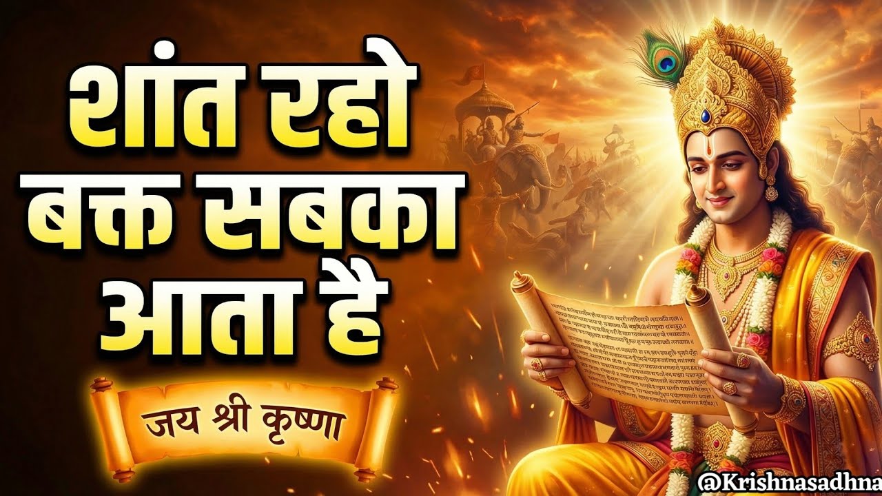 बिलकुल शांत रहो वक्त सबका ही आता हैं | Shree Krishna Motivation speech | Geeta Saar #krishnavani