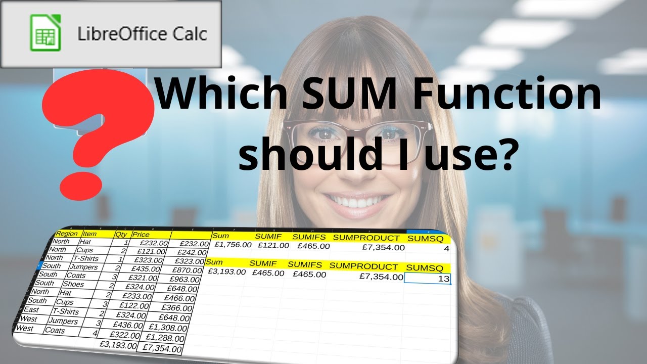 Как использовать функции суммы в LibreOffice Calc