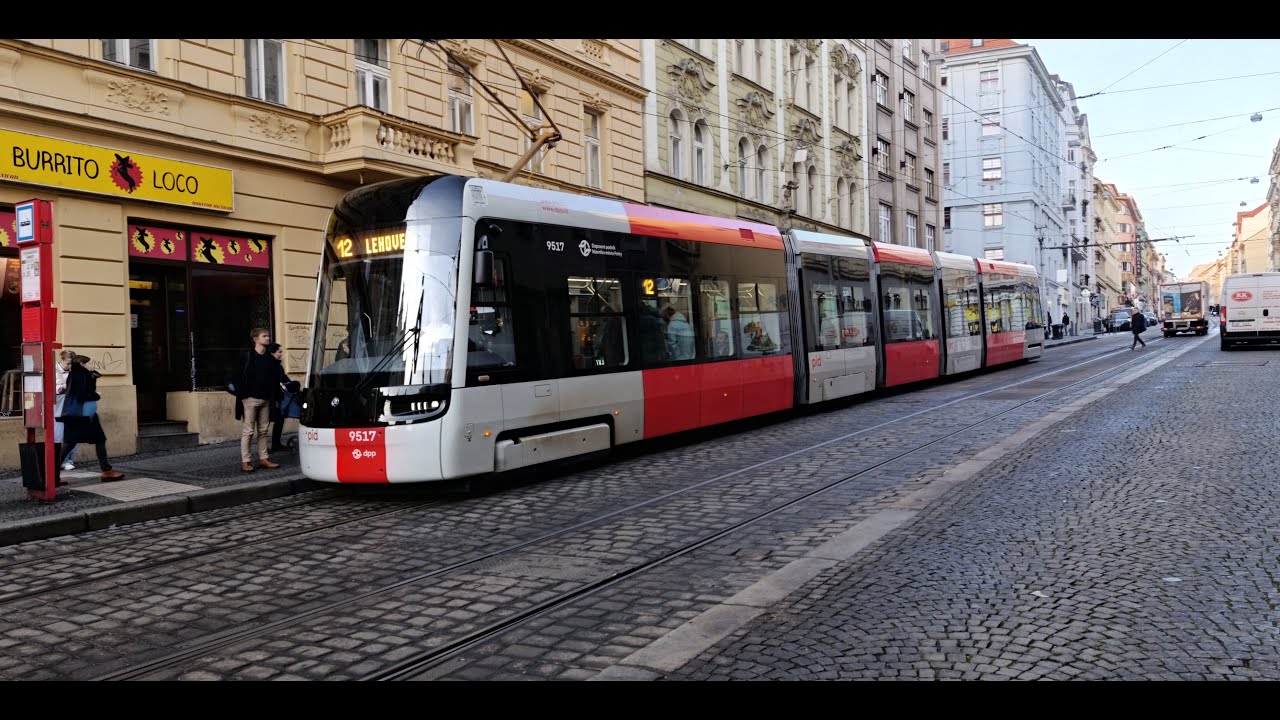 MHD Praha 9.12.2025 zastávky v popisku videa