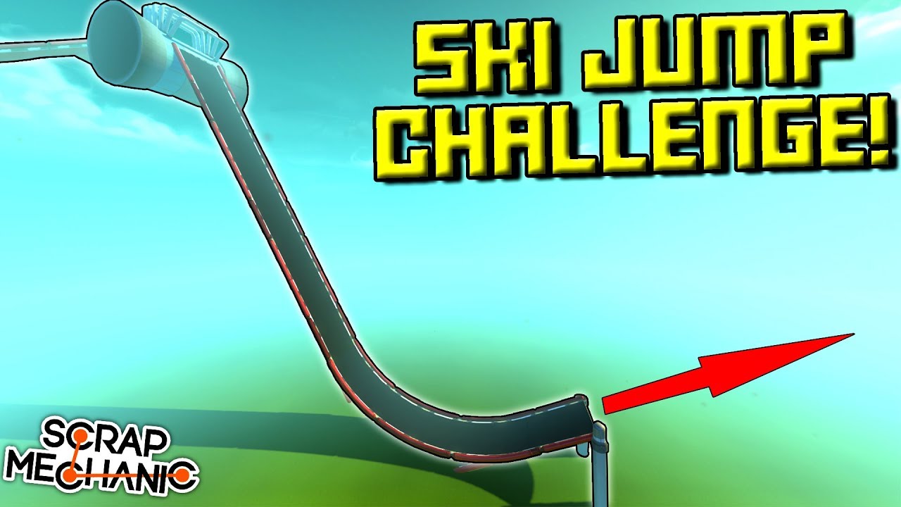 GIANT SKI JUMP CHALLENGE!  - Scrap Mechanic Multiplayer Monday! Ep 76