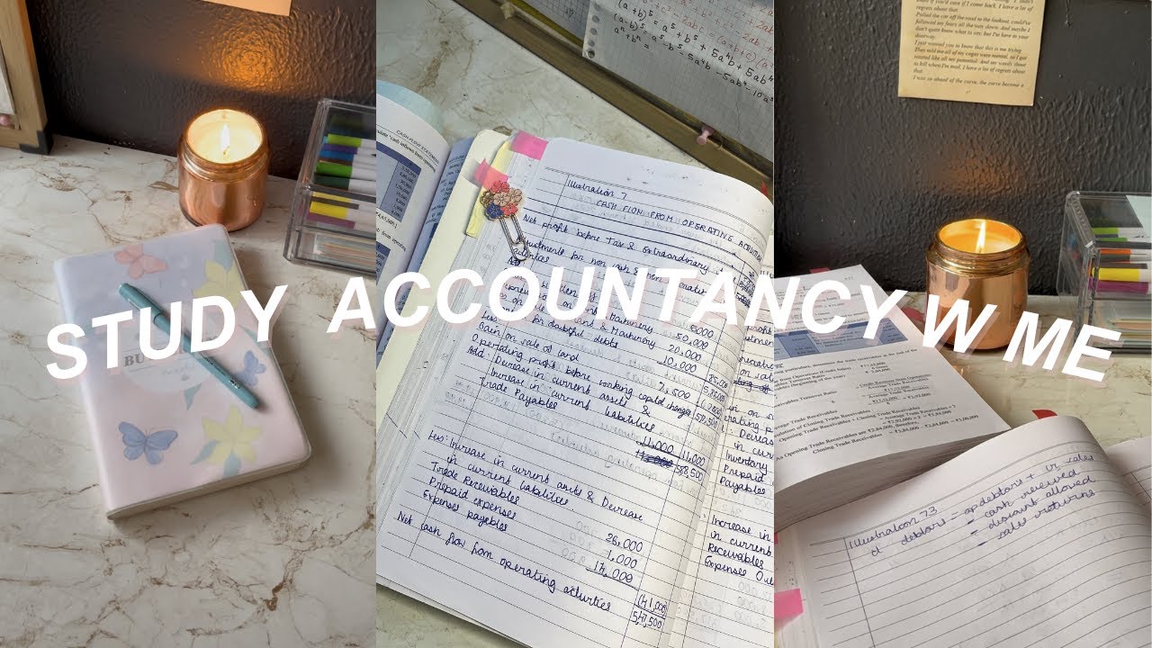 STUDY VLOG ♡ study accountancy with me ♡ CBSE class 12 commerce study vlog 🌟 study diaries