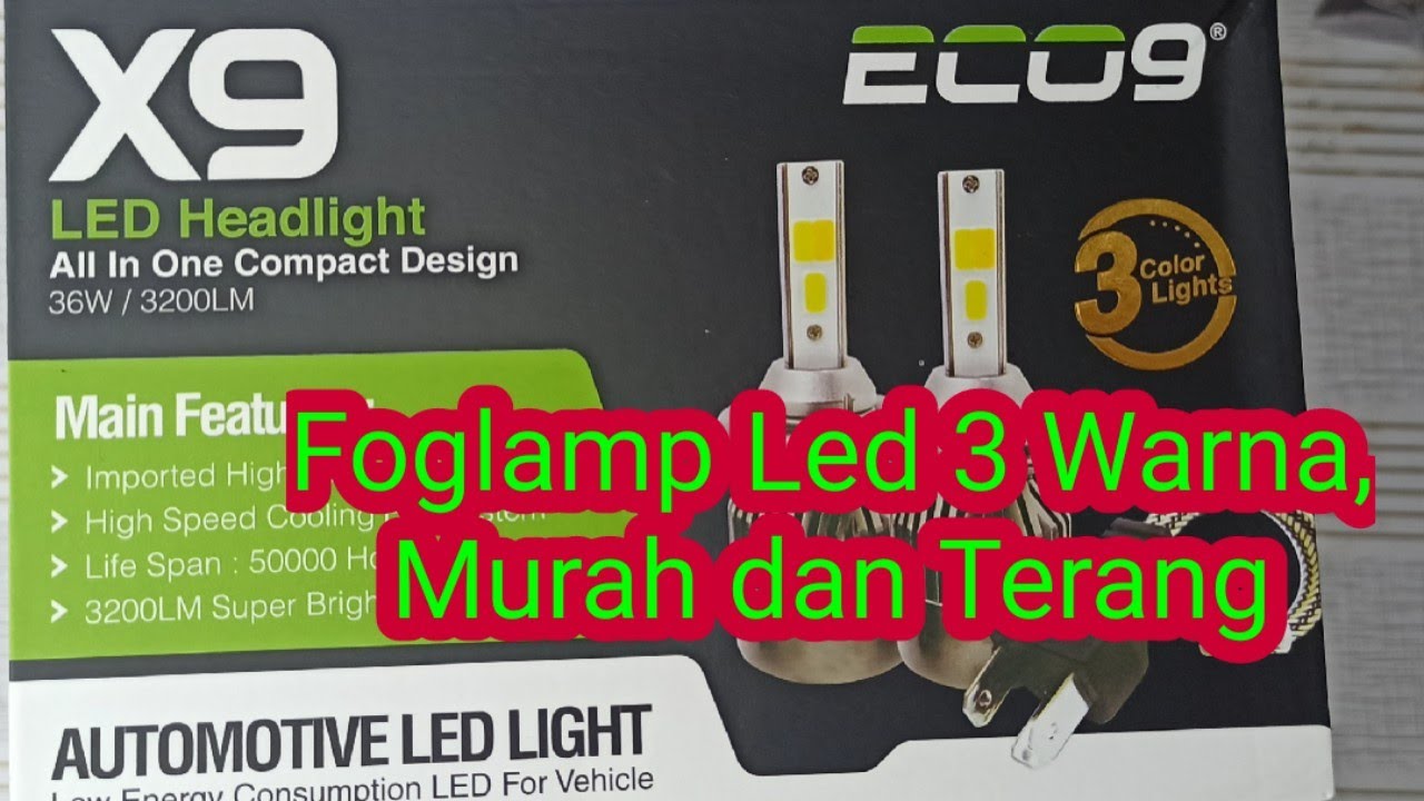 Review Foglamp Led  merek Luminos ECO9 X9 H11