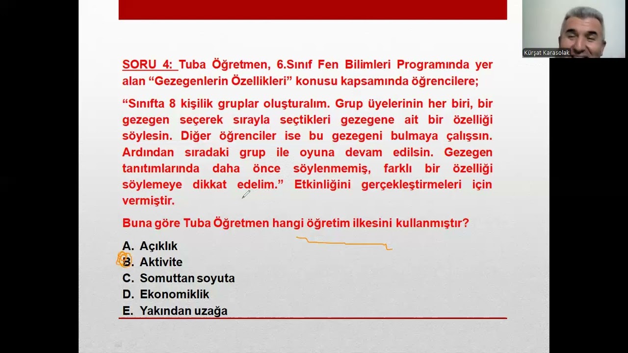 ÖYT- DENEME 3: Öğretim İlkeleri
