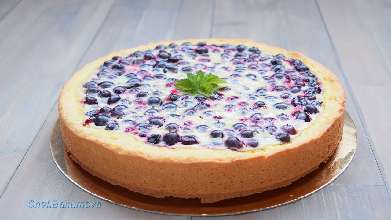 Тарт с йогуртовым кремом и черной смородиной / berry tart