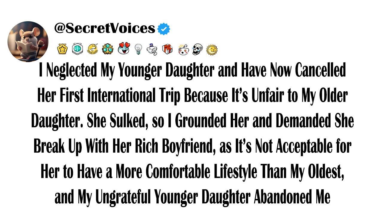 I Neglected My Younger Daughter and Have Now Cancelled Her First International Trip Because It’s ...