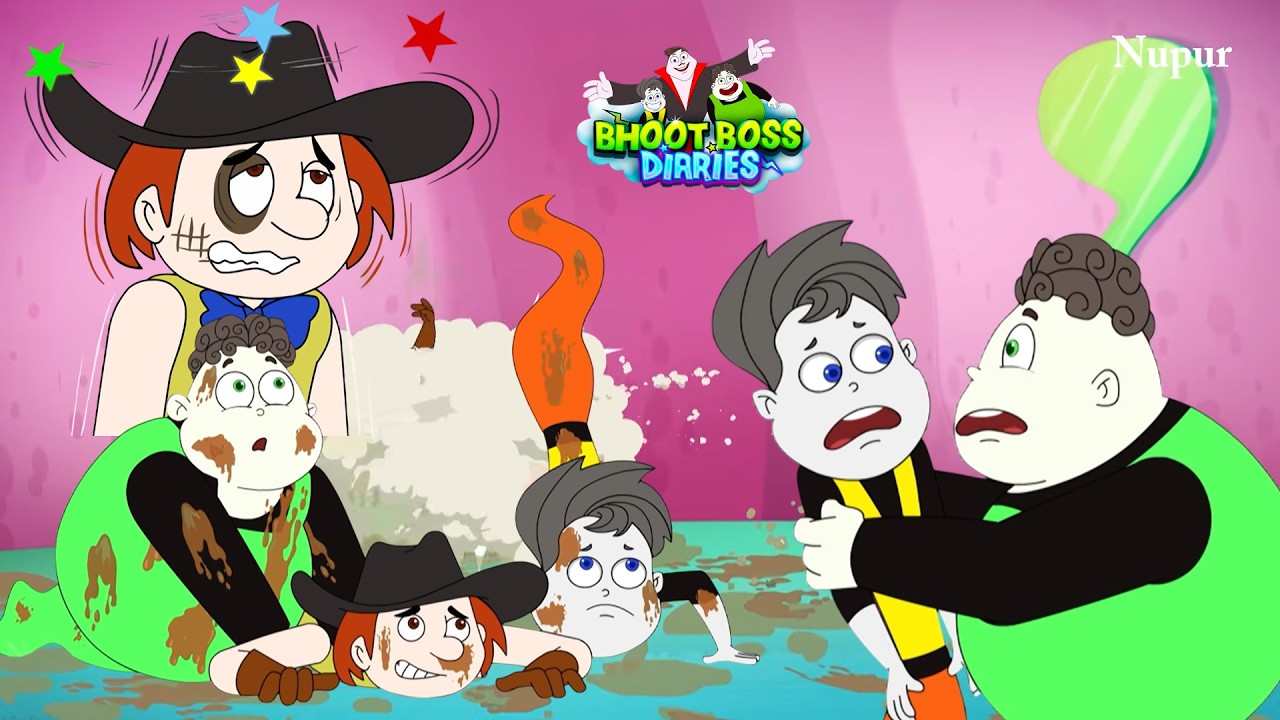 थकेला पकेला ने मिल कर किया हटेला की पिटाई | Paap O Meter | Bhoot Boss Diaries |Kids Cartoon In Hindi