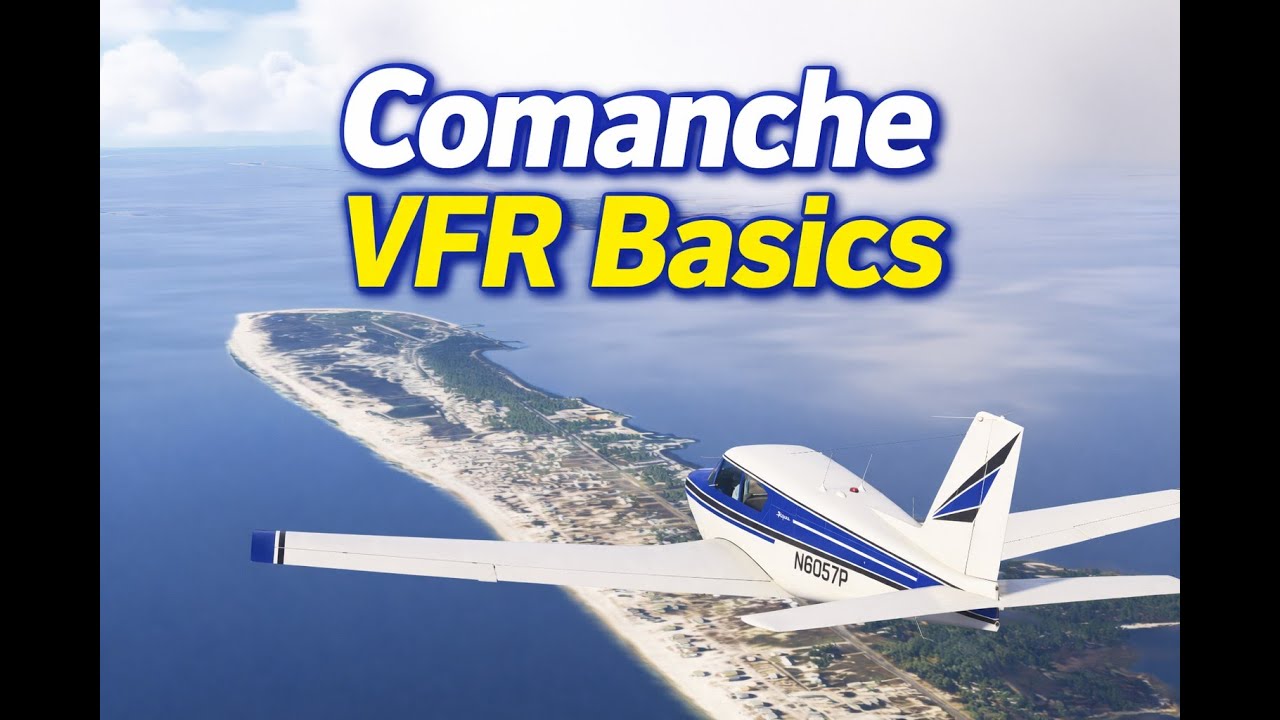 A2A Comanche 250 VFR Basics | MSFS 2024 | Pensacola to Dauphin Island | All Normal Checklists