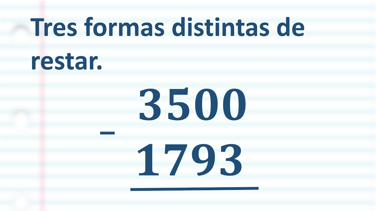 Tres formas de restar que no conocías.