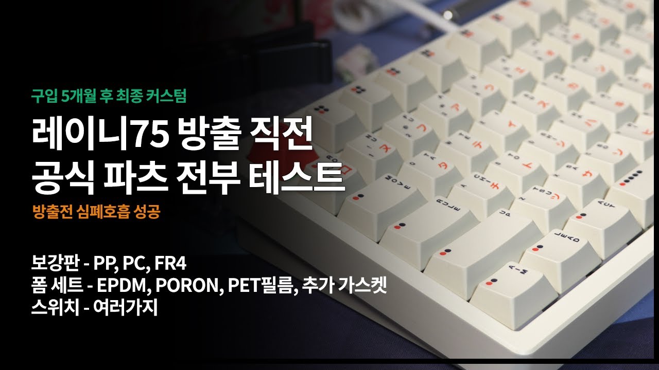 가성비 기계식 키보드를 커스텀 키보드로 바꾸기 - 레이니75, rainy75