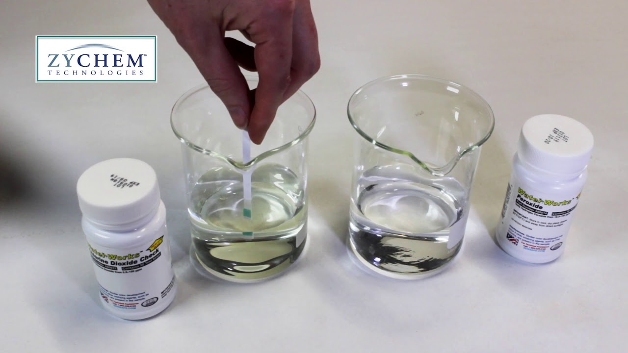 HOW TO TEST FOR CHLORINE DIOXIDE & HYDROGEN PEROXIDE IN WATER USING HIGH RANGE TEST STRIPS