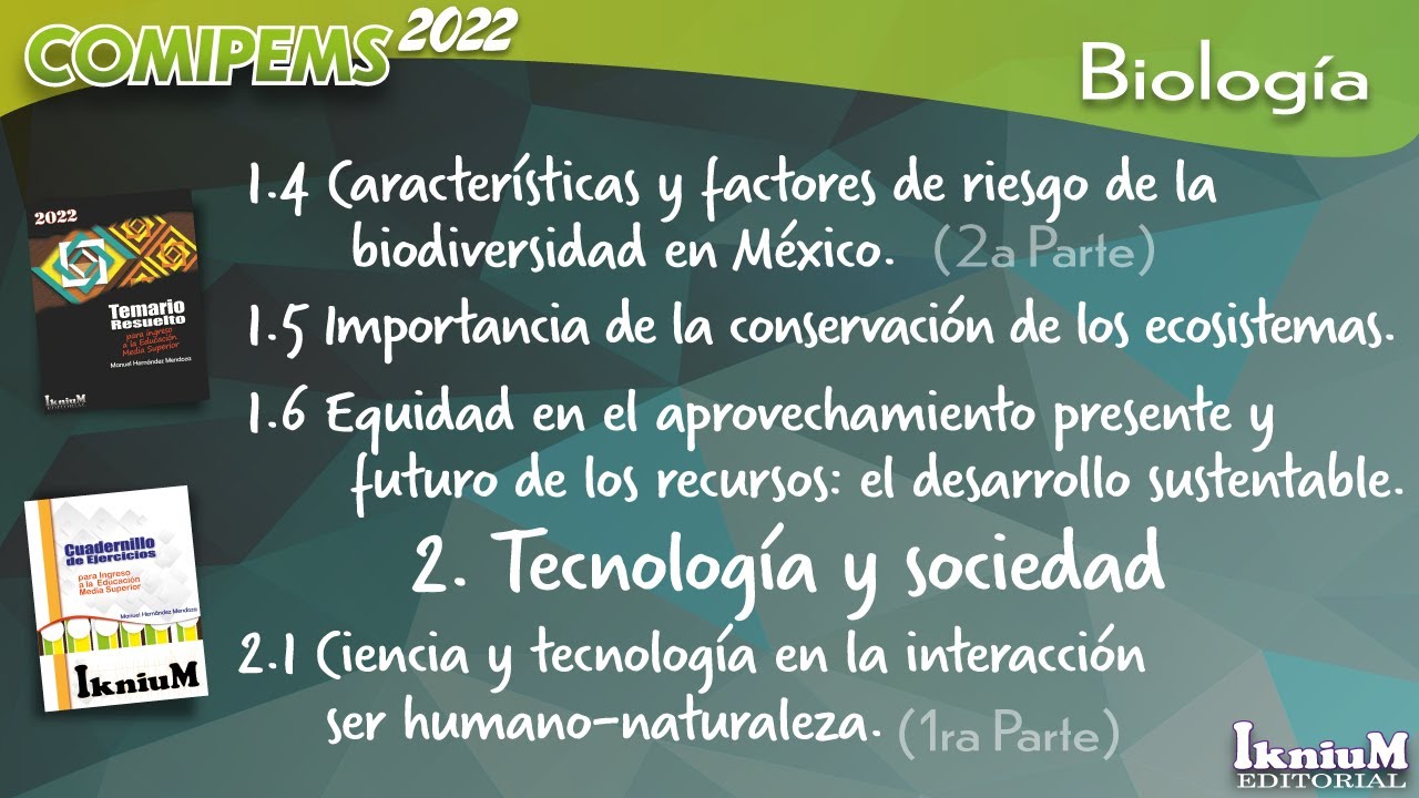 Conservación de los ecosistemas, desarrollo sustentable, ciencia y tecnología.