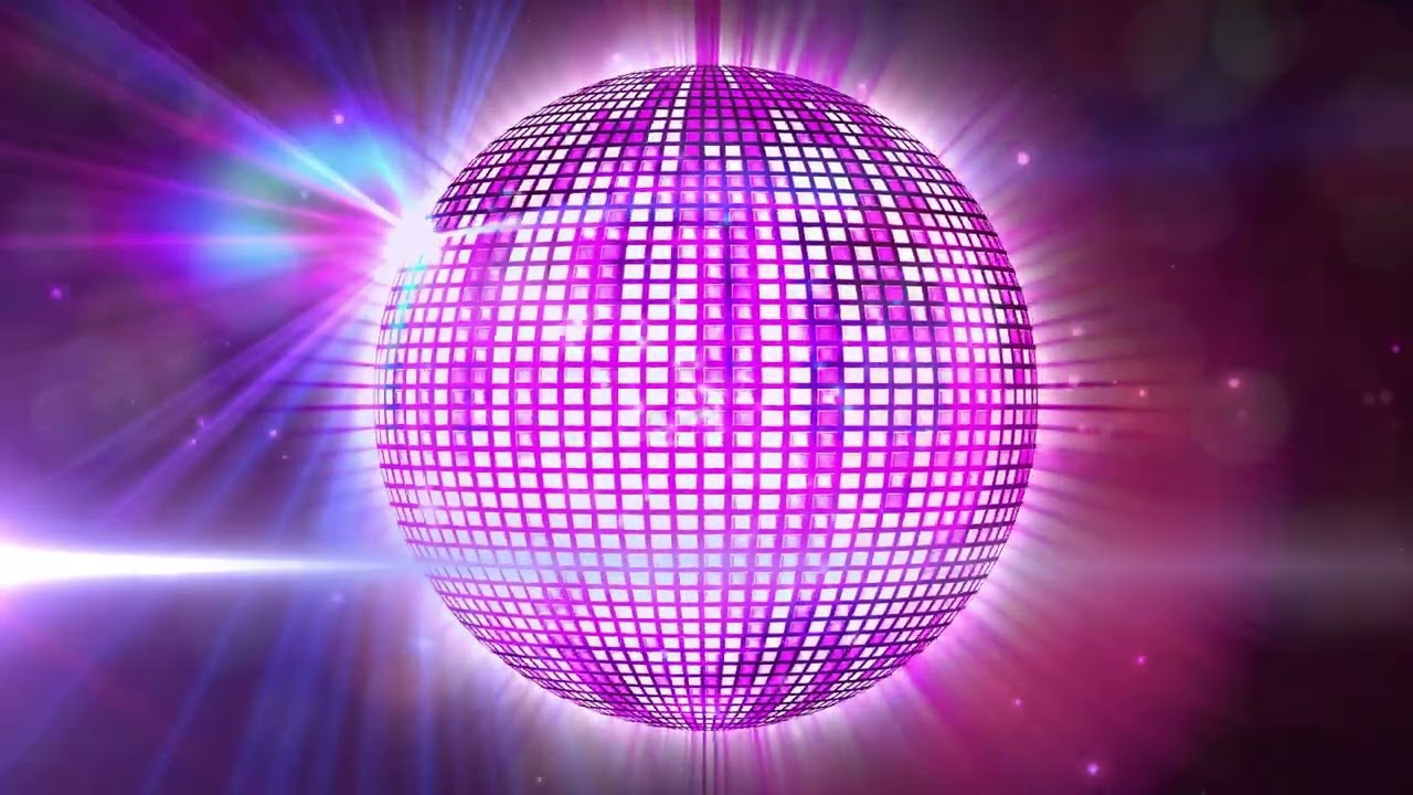 8 Hours 4K Purple Disco Ball Spinning | Neon VJ Loop Party Background (4K 60FPS)