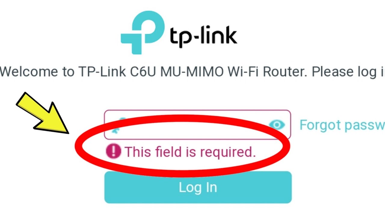 TP-LINK This field is required Problem Solved